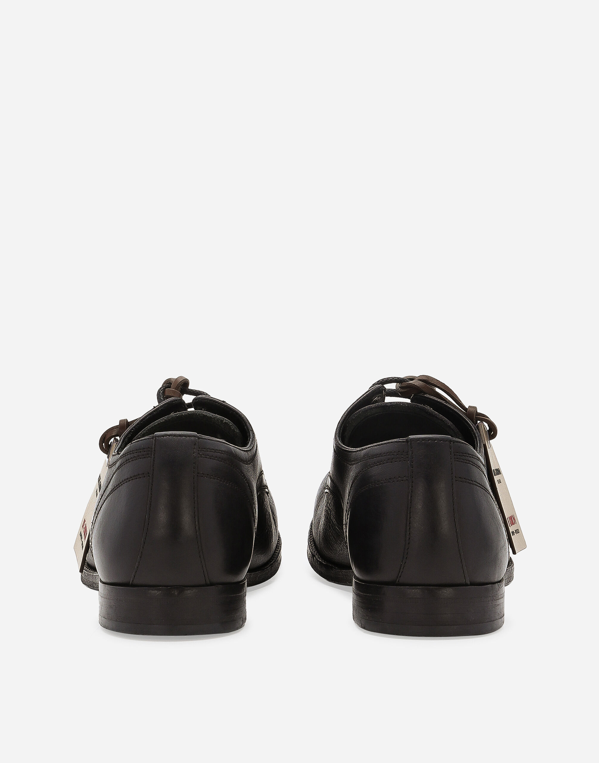 Leather Derby Shoes in Black for | Dolce&Gabbana® US