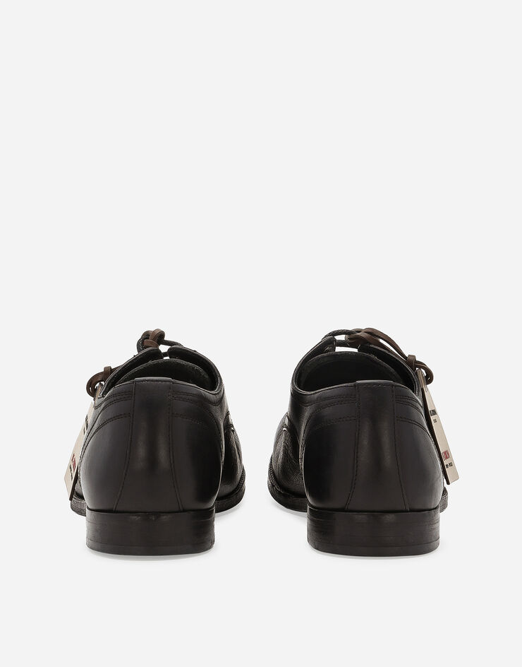 Dolce&Gabbana حذاء ديربي جلدي أسود A10796AO018