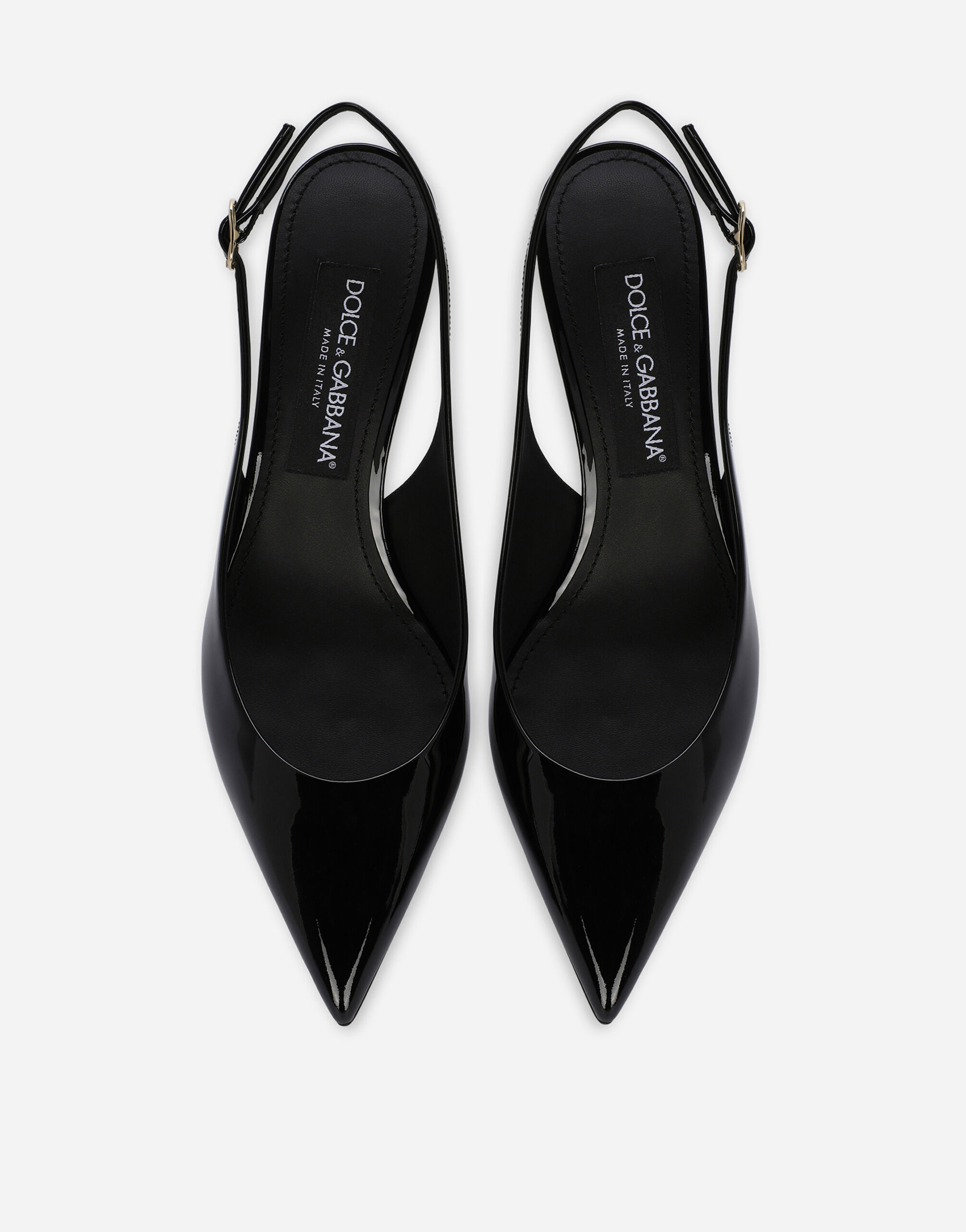 Patent leather Cardinale slingbacks in Black for | Dolce&Gabbana® US