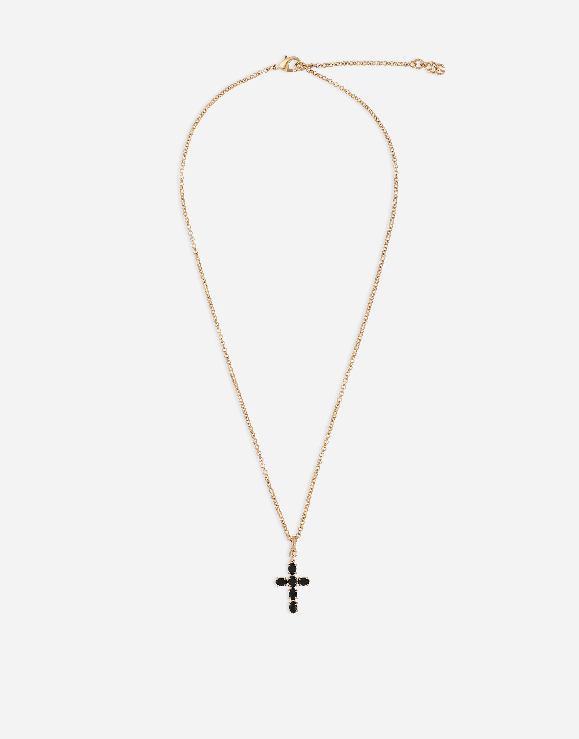 Dolce & Gabbana Fin collier chaîne avec croix Doré WEQ6M5W1111