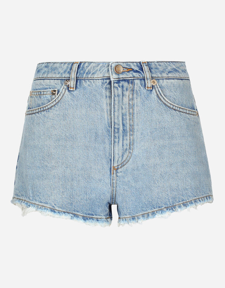 Dolce & Gabbana Shorts en denim de algodón Multicolor FTC7DDG8LS8