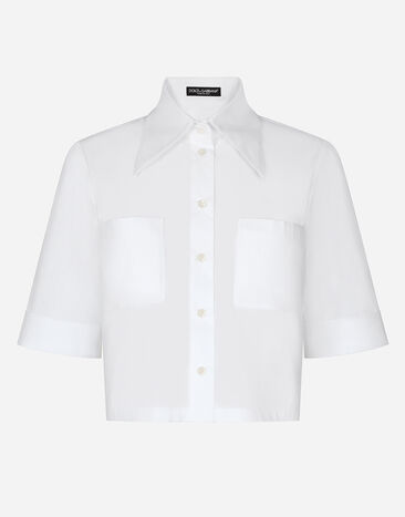 ${brand} Cropped cotton shirt ${colorDescription} ${masterID}