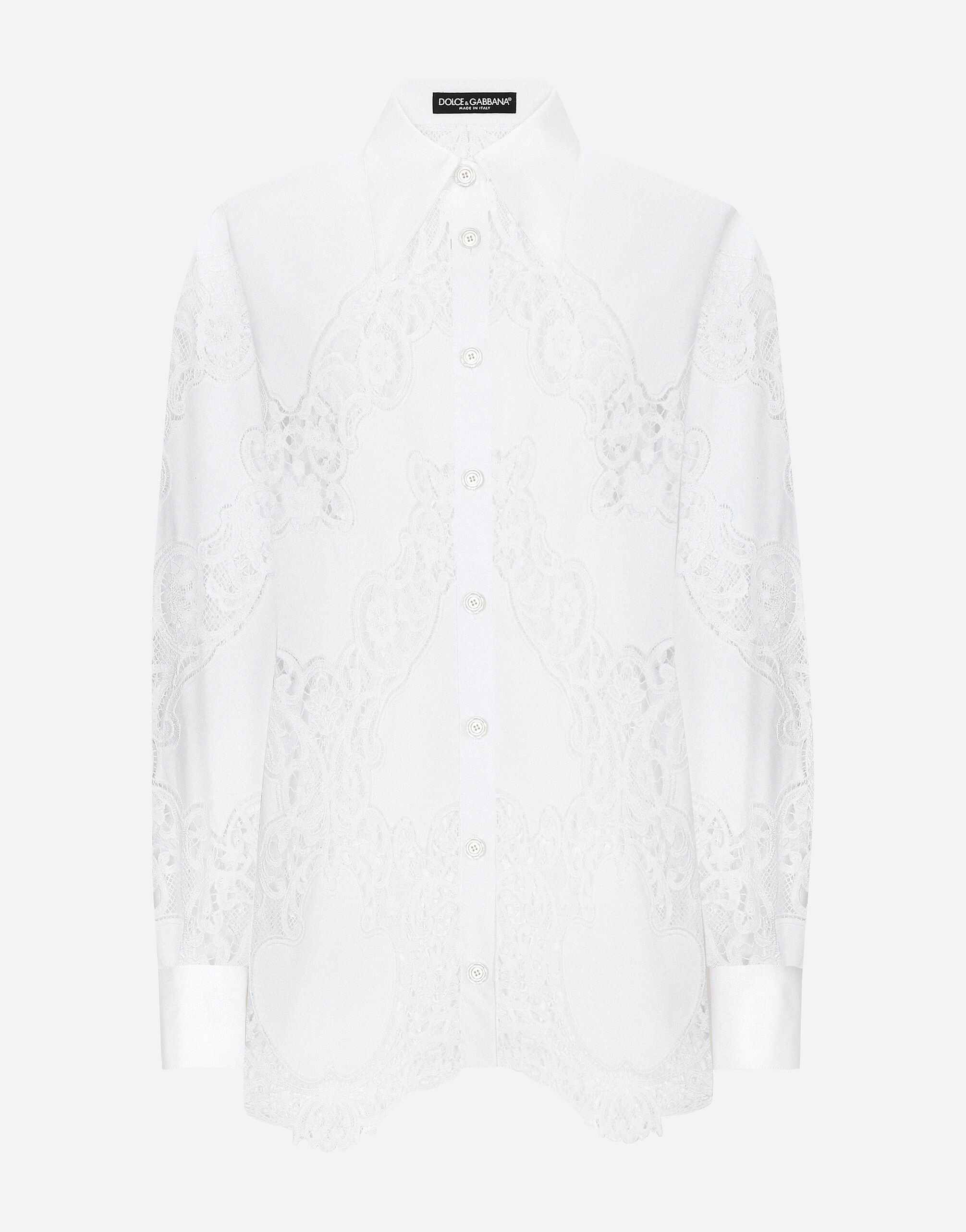 ${brand} Cotton shirt with floral openwork embroidery ${colorDescription} ${masterID}