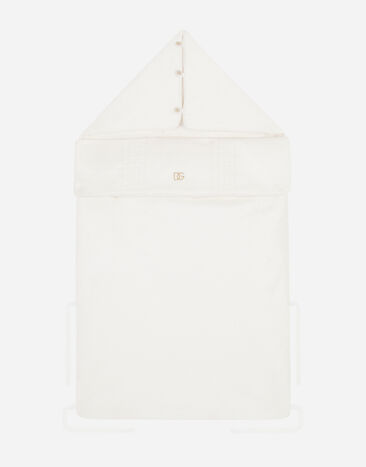 Dolce & Gabbana Interlock and poplin sleep sack with DG embroidery Azure L1JG34G7G0H