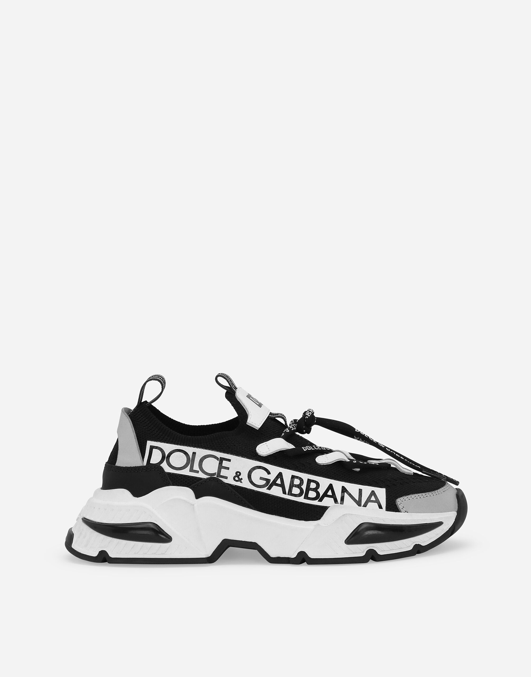 Dolce & Gabbana Knit Airmaster sneakers with Dolce&Gabbana logo White DA5163AB309
