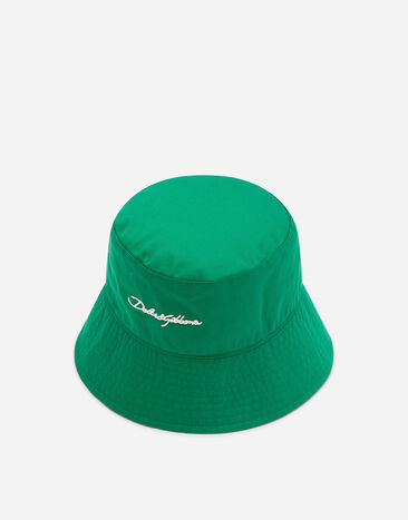 Dolce & Gabbana Bucket hat with Dolce&Gabbana logo Green GH895AHUMOH