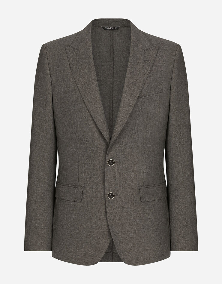 Dolce & Gabbana Single-breasted wool Taormina-fit jacket Grey G2NW0TFU28E