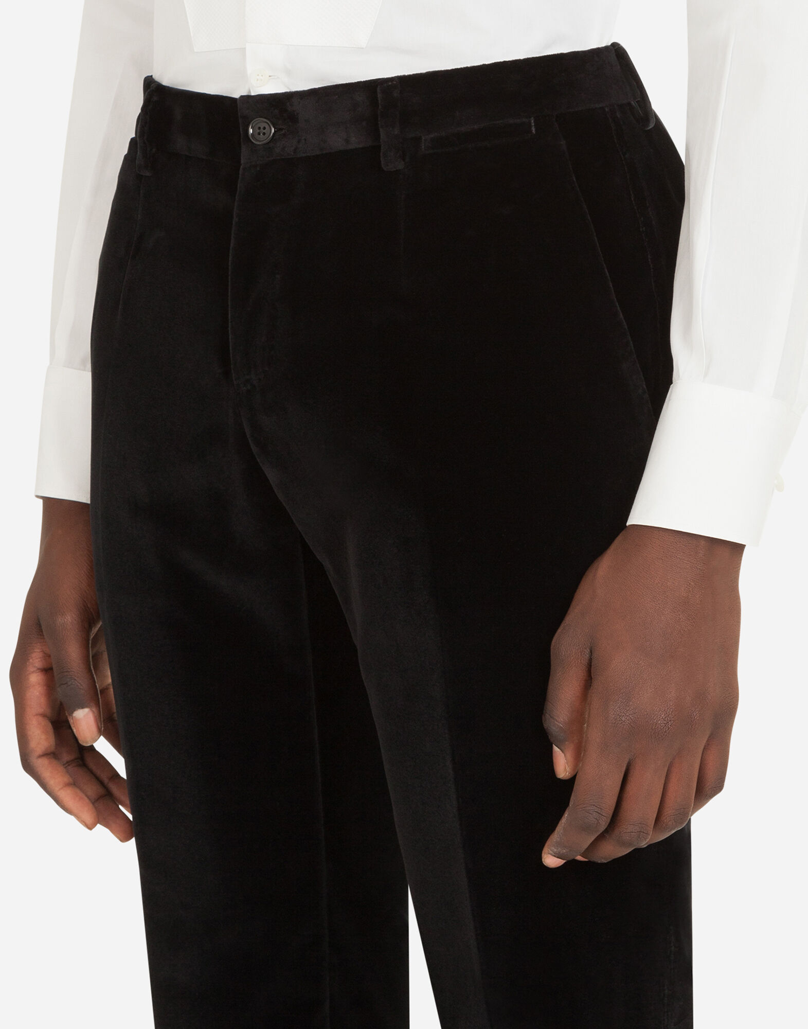 Buy Dark Blue Mid Rise Corduroy Slim Fit Trousers for Men Online at  SELECTED HOMME | 142517302