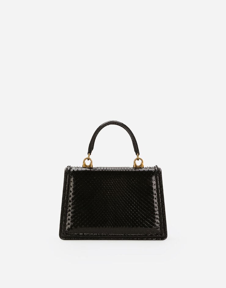 Dolce & Gabbana Small Devotion bag in python skin Black BB6711A2111