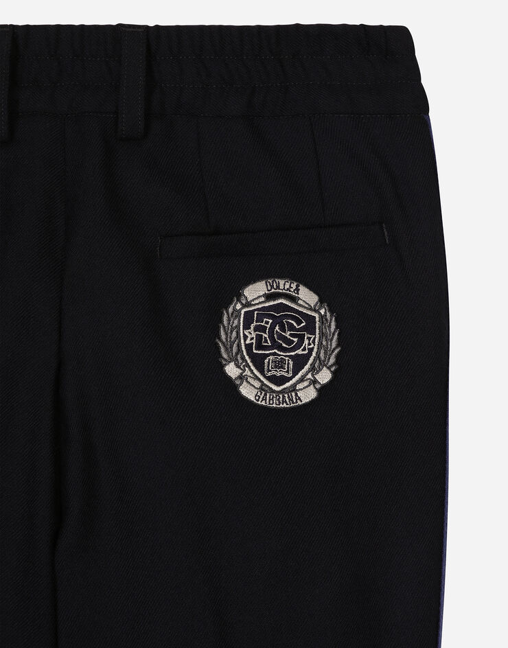 Dolce & Gabbana Wool pants with side band Blue L44P52G7NMP