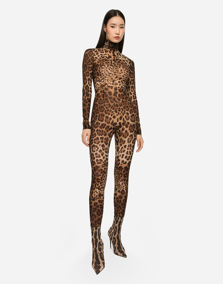 Kim Kardashian shows off her tiny waist and long legs in skintight leopard-print  catsuit for racy new Dolce & Gabbana ad