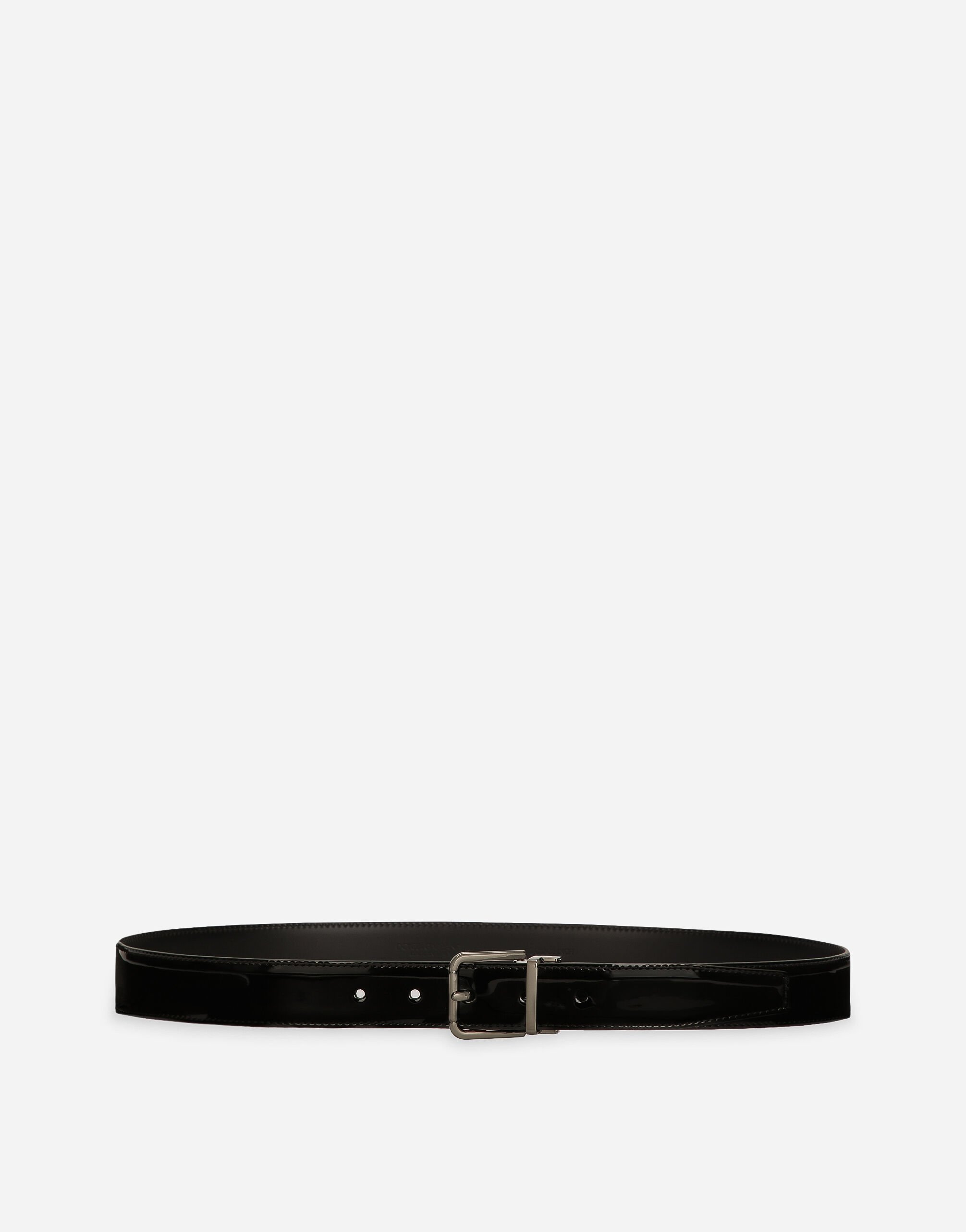 ブラックのメンズ Patent calfskin belt | Dolce&Gabbana®
