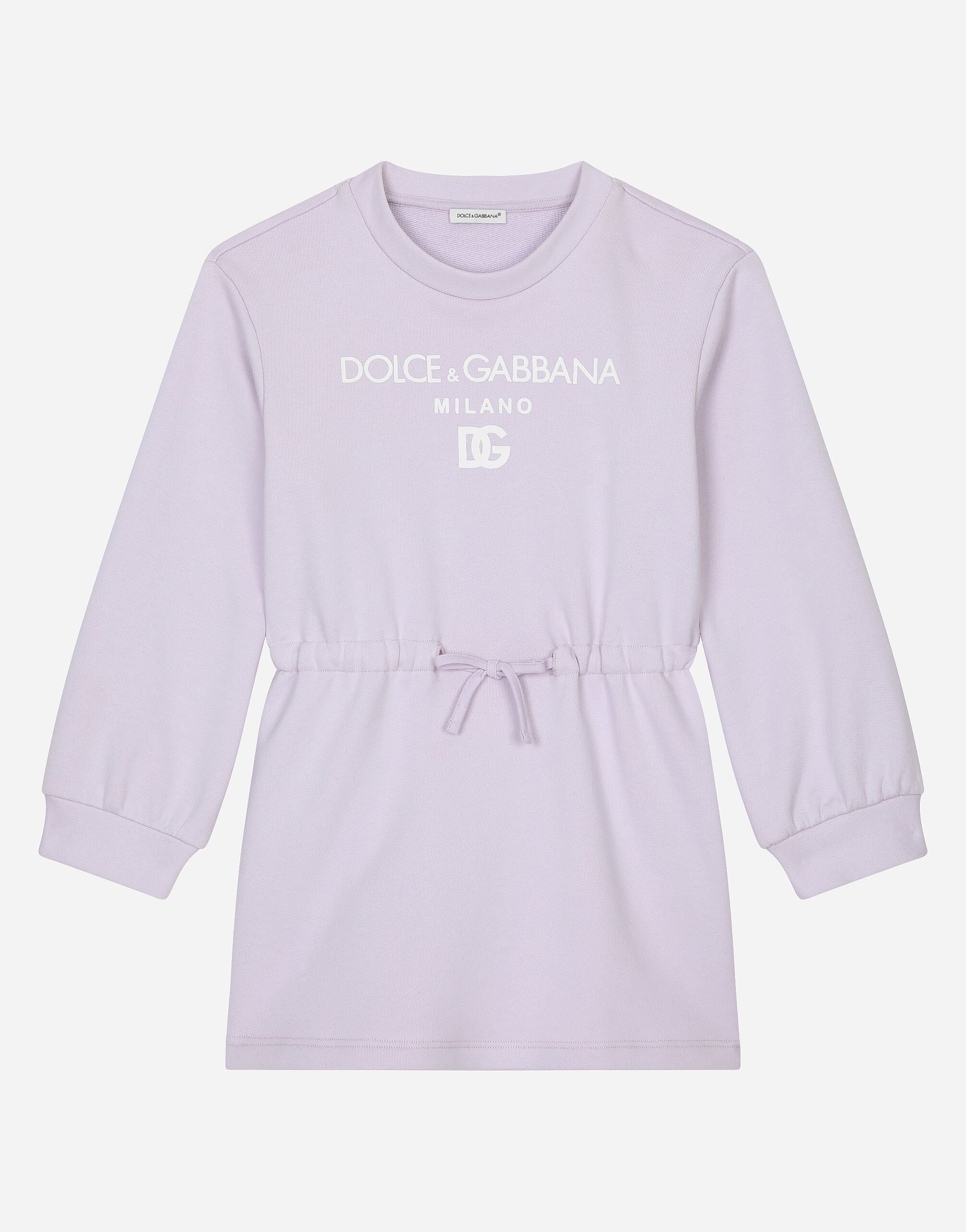 Dolce & Gabbana Kleid aus Jersey mit Dolce&Gabbana-Logo Drucken L53DG7G7E9W