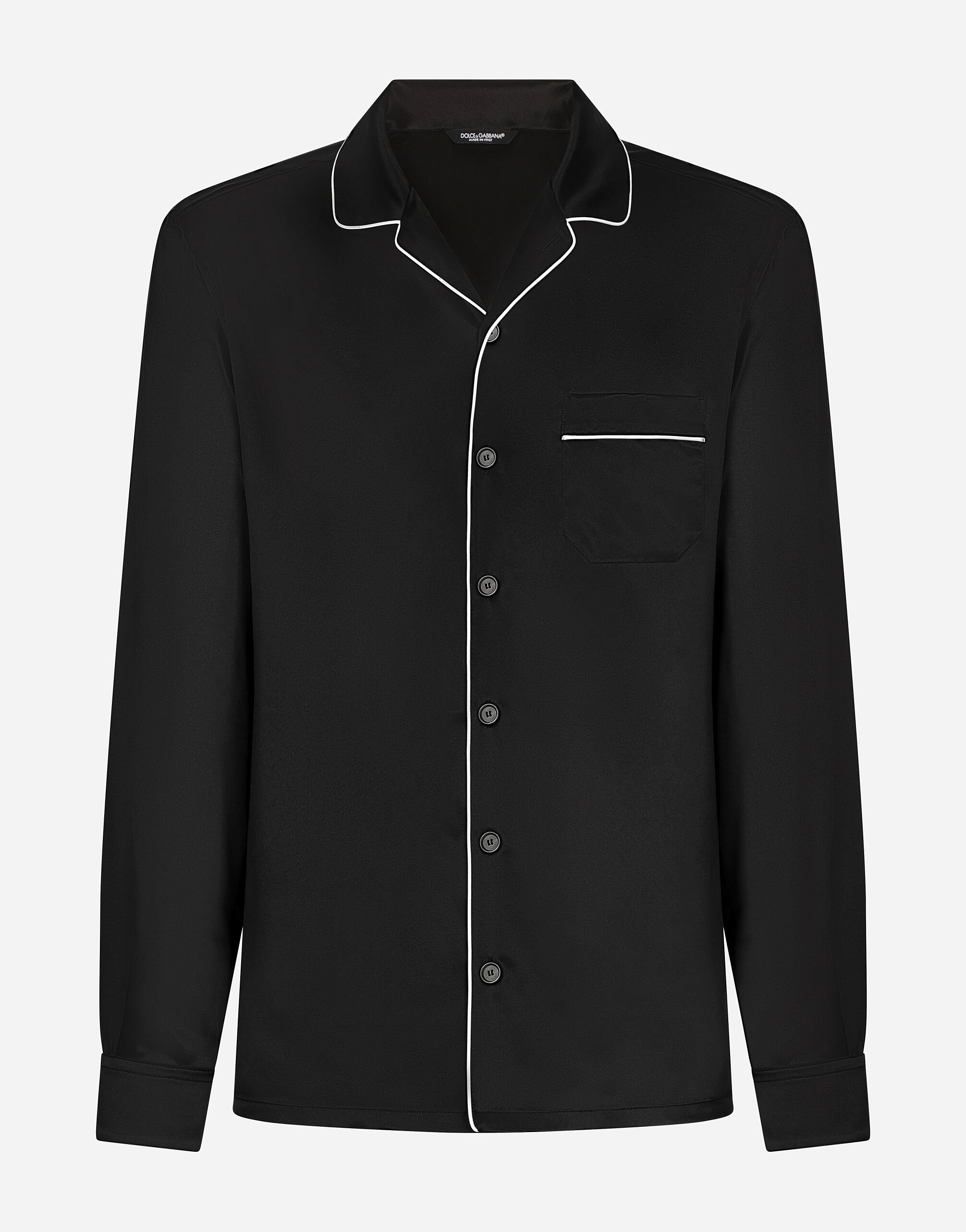 ブラックのメンズ Silk pajama shirt | Dolce&Gabbana®