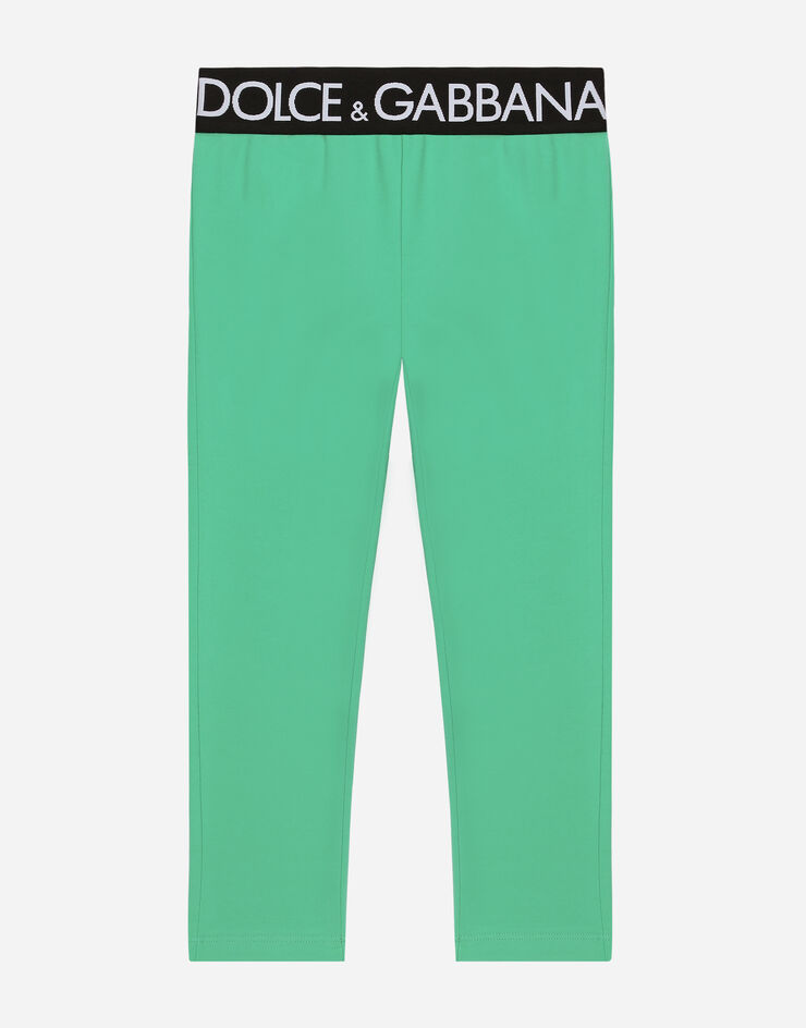 Dolce & Gabbana Vegetable-print Jersey leggings With Branded Elastic in  Green