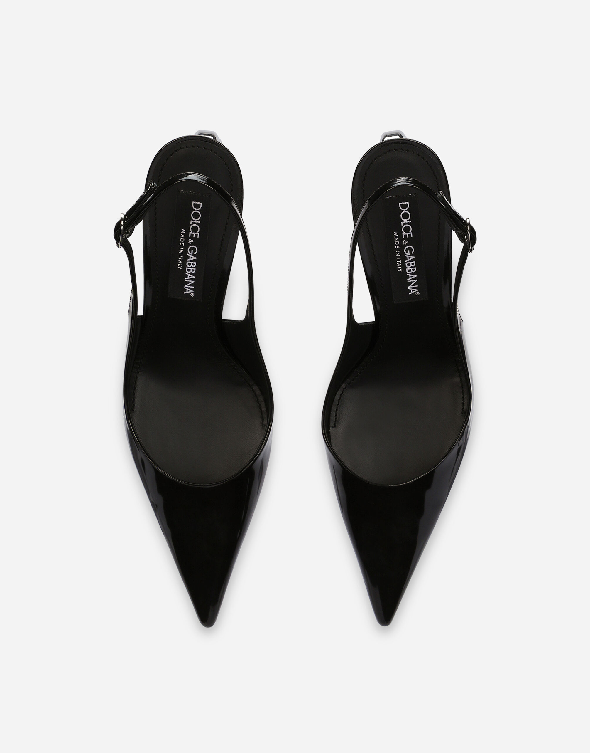 Dolce & Gabbana Polished calfskin slingbacks with 3.5 heel female Black