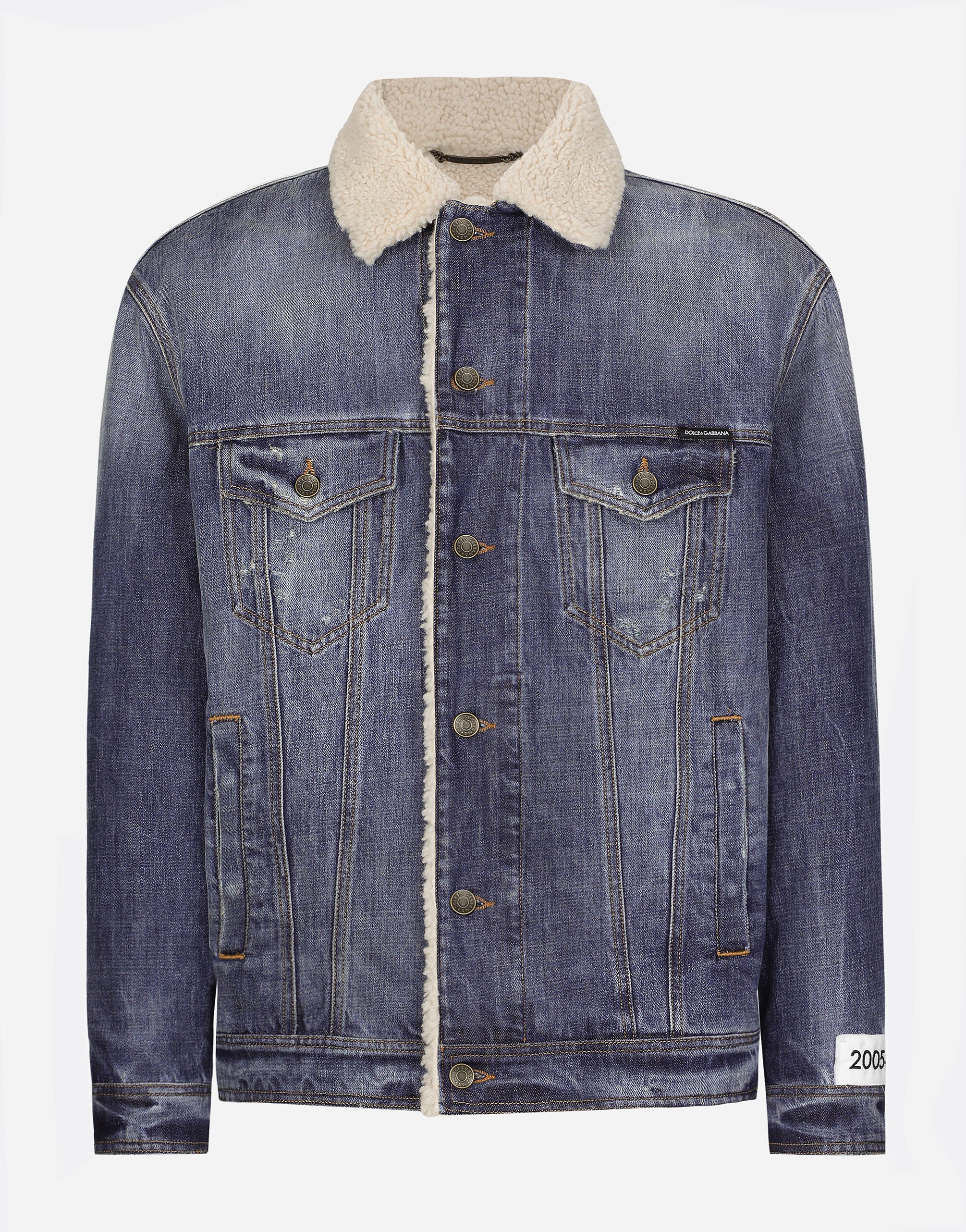 ${brand} Jacke aus Denim und Schaffell ${colorDescription} ${masterID}