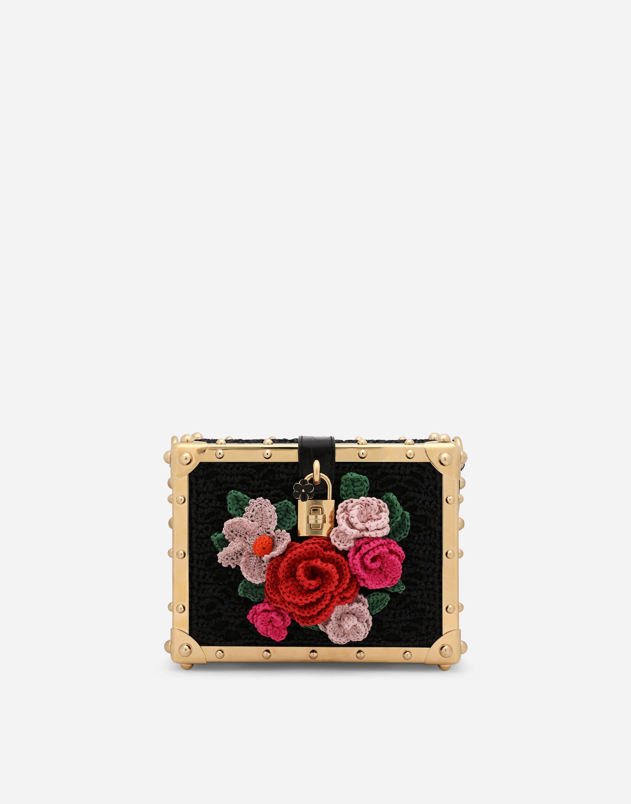 Dolce & Gabbana Bolso Dolce Box de punto de rafia Multicolor BB7165AY566