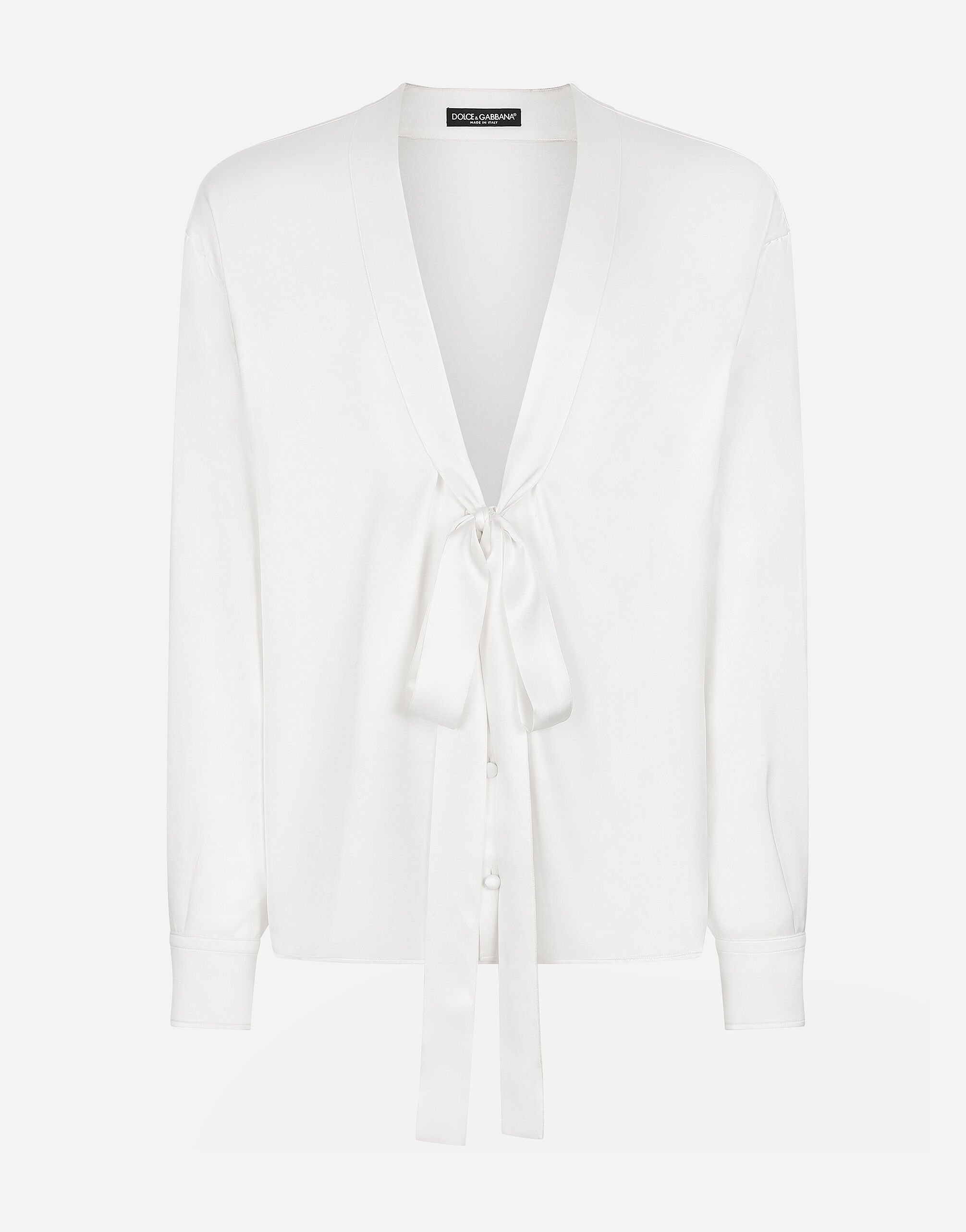 ${brand} Silk shirt with pussy-bow detail ${colorDescription} ${masterID}