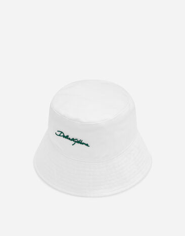 Dolce & Gabbana قبعة دلو بشعار Dolce&Gabbana أبيض GH895AGI334