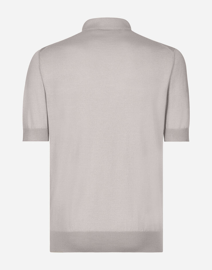 Dolce & Gabbana Cashmere and silk polo-shirt Grey GXZ02TJFMEH