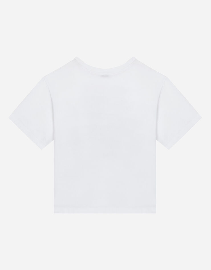 Dolce & Gabbana قميص جيرسي بطبعة زهور أبيض L5JTHWG7M1Y