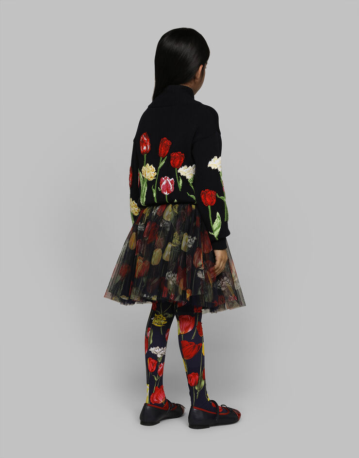 Dolce & Gabbana Tulipani 印花薄纱半裙 版画 L54I61ISMHB