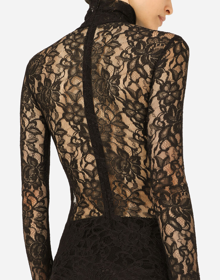 Tall Lace Long Sleeved Bodysuit  Lace bodysuit outfit, Black lace