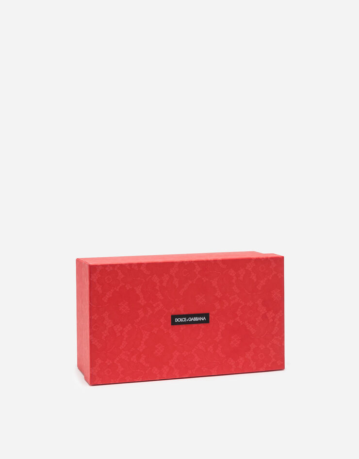 Dolce & Gabbana Zapato de salón rainbow de encaje con broche Rojo CD0066AL198