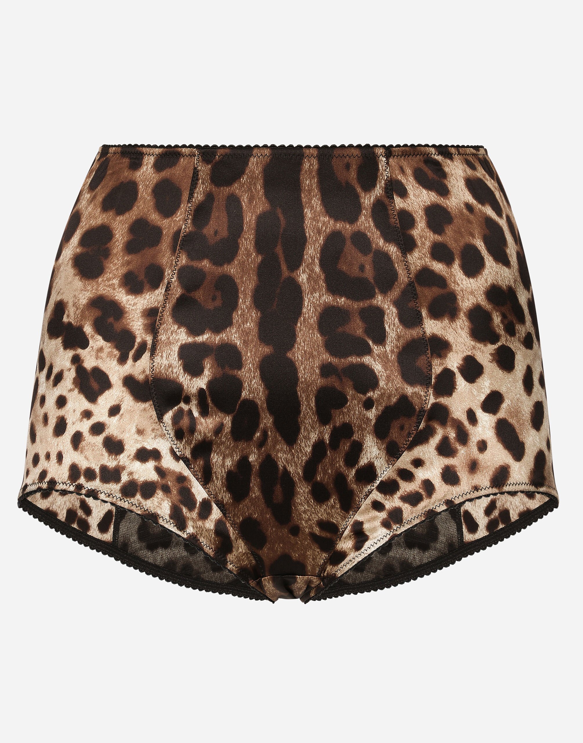 ${brand} Satin culottes with leopard print ${colorDescription} ${masterID}