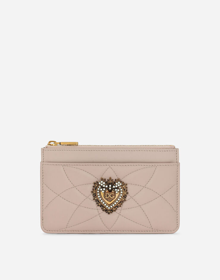 Dolce & Gabbana Medium Devotion card holder бледно-розовый BI1261AV967
