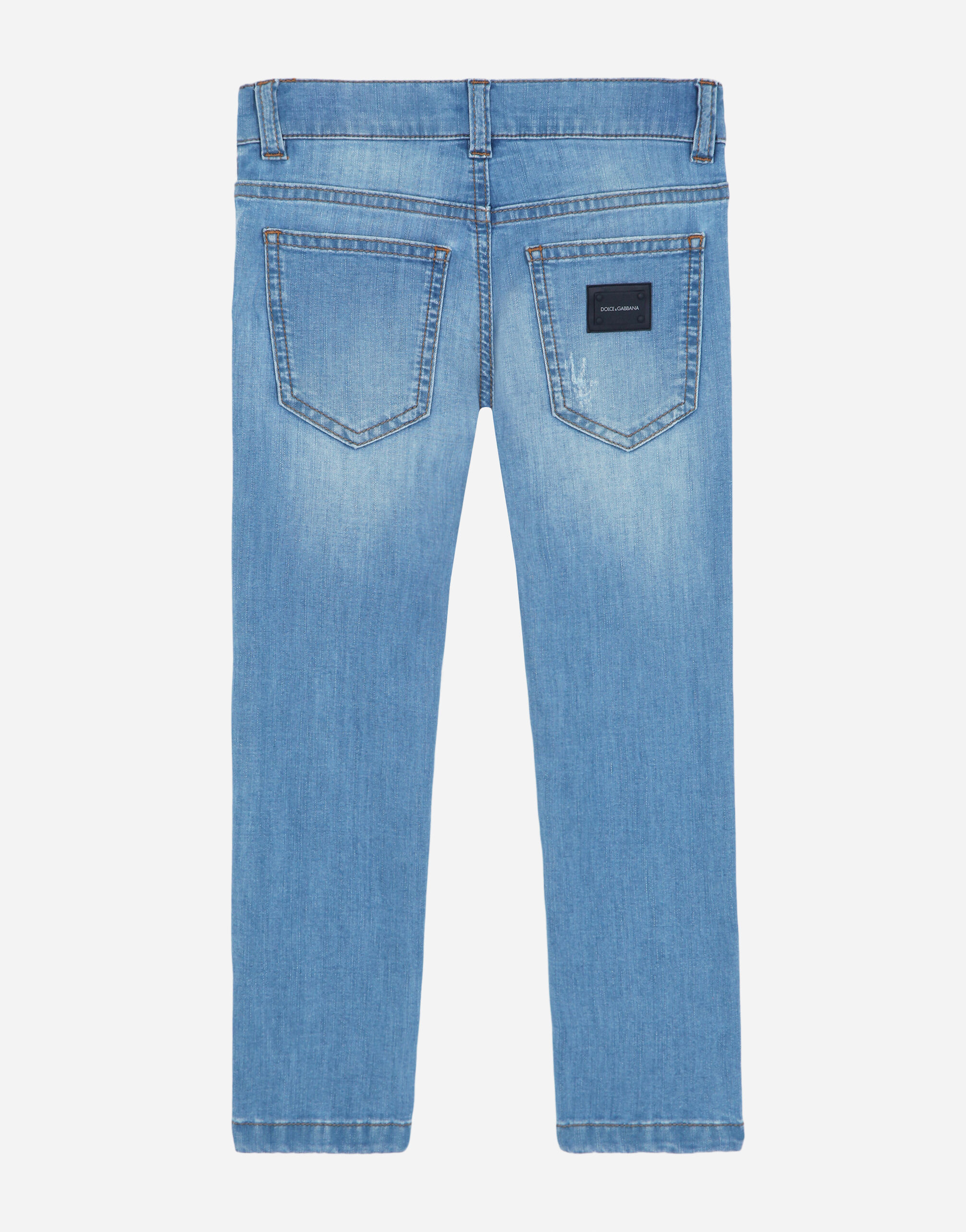 Stretch slim fit baby blue jeans in LIGHT BLUE for | Dolce&Gabbana® US