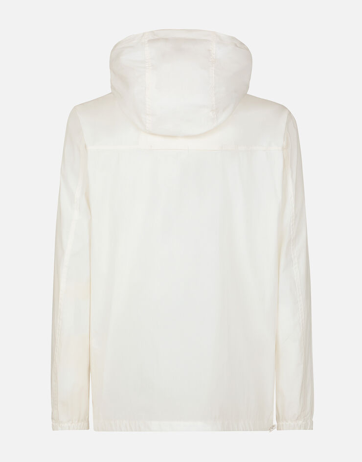 Dolce & Gabbana Куртка из поплина с капюшоном и пластинкой белый G9BFRTHUMQ4