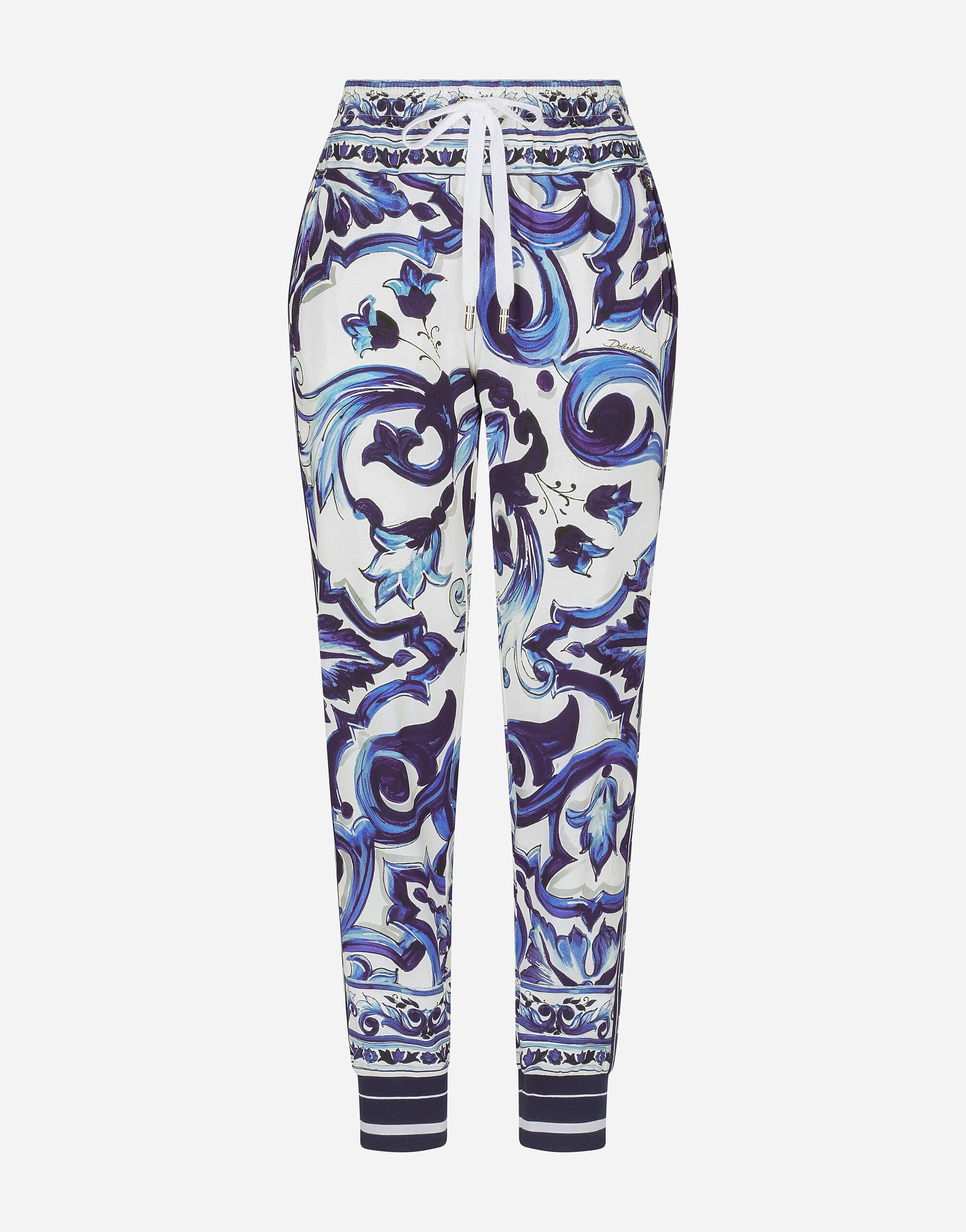 ${brand} Majolica-print cady jogging pants ${colorDescription} ${masterID}