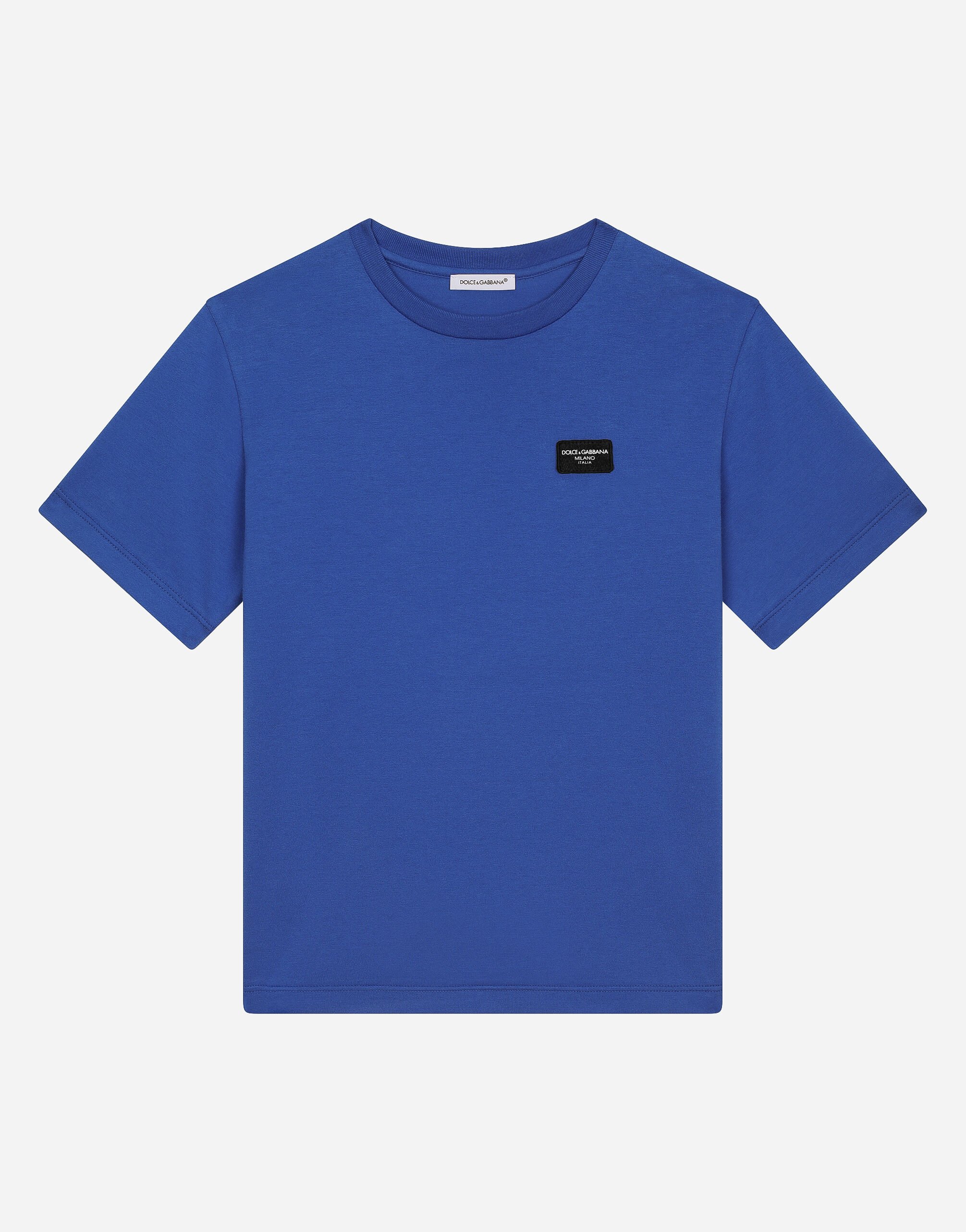 Dolce & Gabbana T-shirt en jersey avec logo DG et nœud Imprimé L4JTHVII7ED
