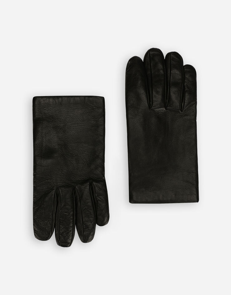 Nappa Leather Gloves In Black For Dolceandgabbana® Us