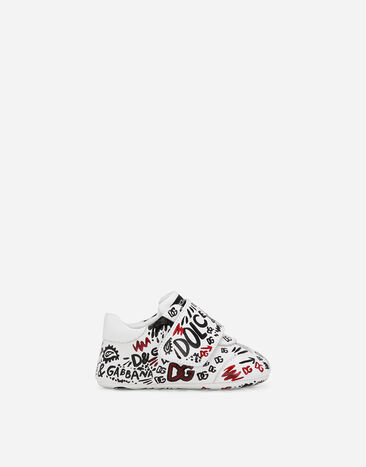 ${brand} Lambskin low-top sneakers with graffiti print ${colorDescription} ${masterID}