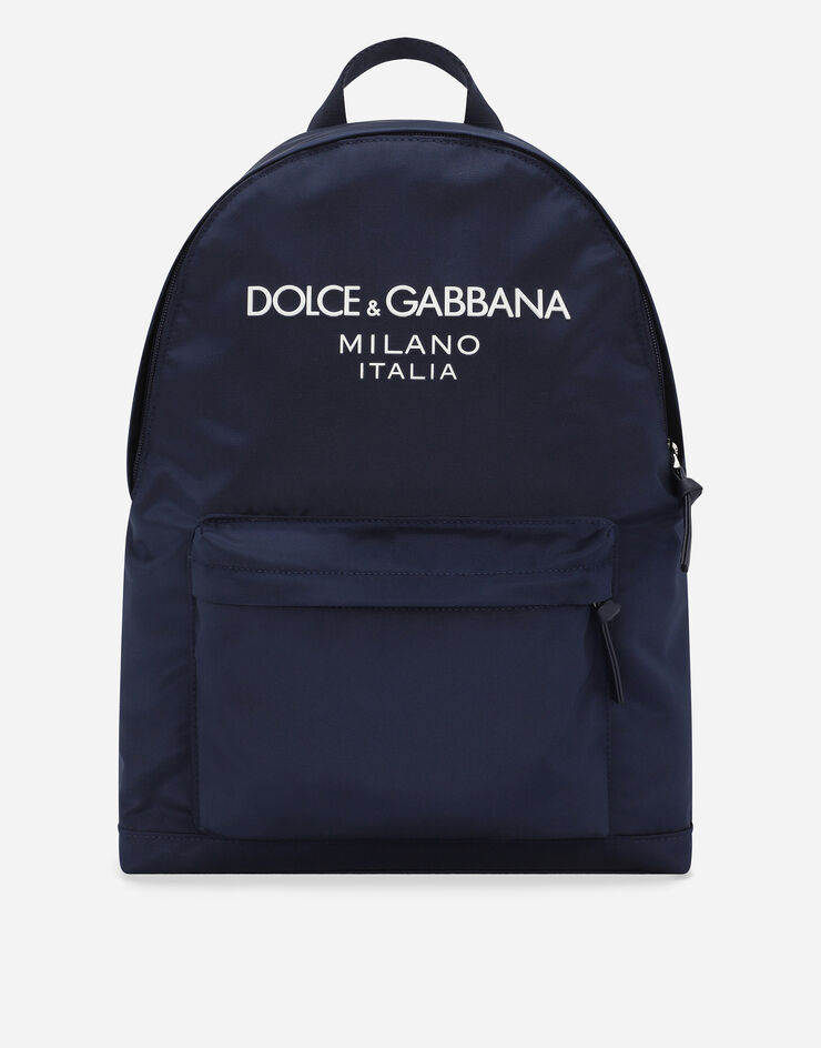 Dolce & Gabbana Mochila de nailon con logotipo Dolce&Gabbana Azul EM0074AB124