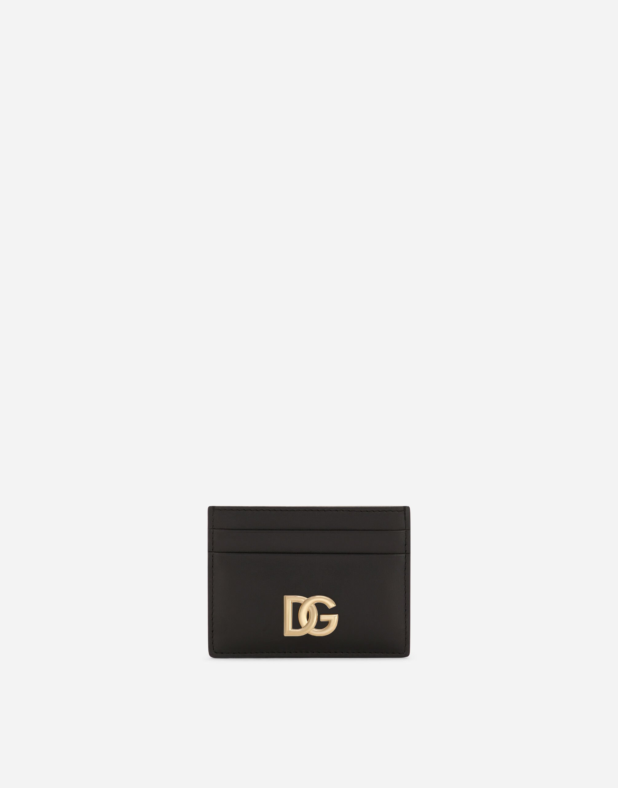 Dolce & Gabbana Tarjetero en piel de becerro con logotipo DG Imprima F6JITTFSFNQ