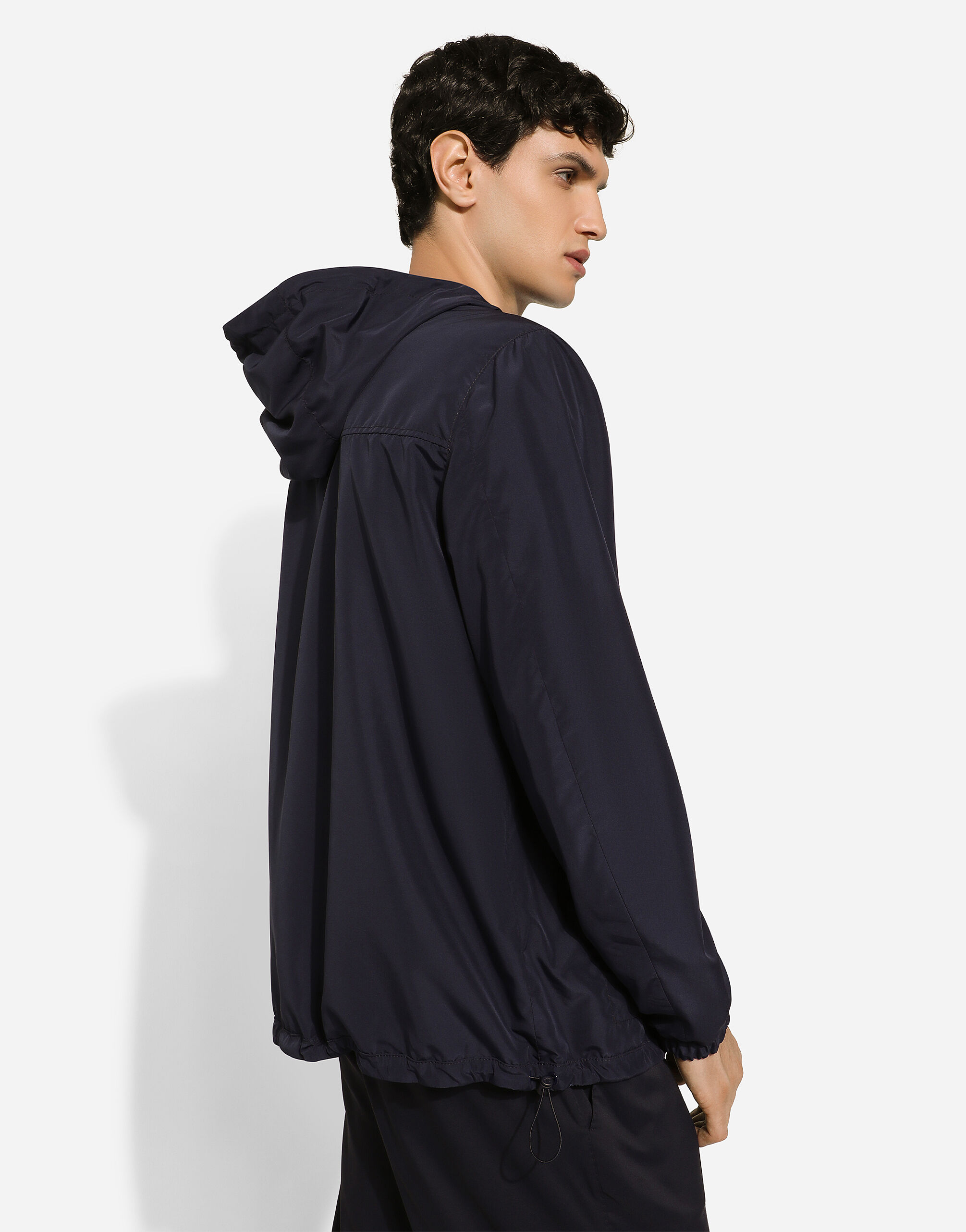 ブルーのメンズ Reversible jacket with hood and logo | Dolce&Gabbana®