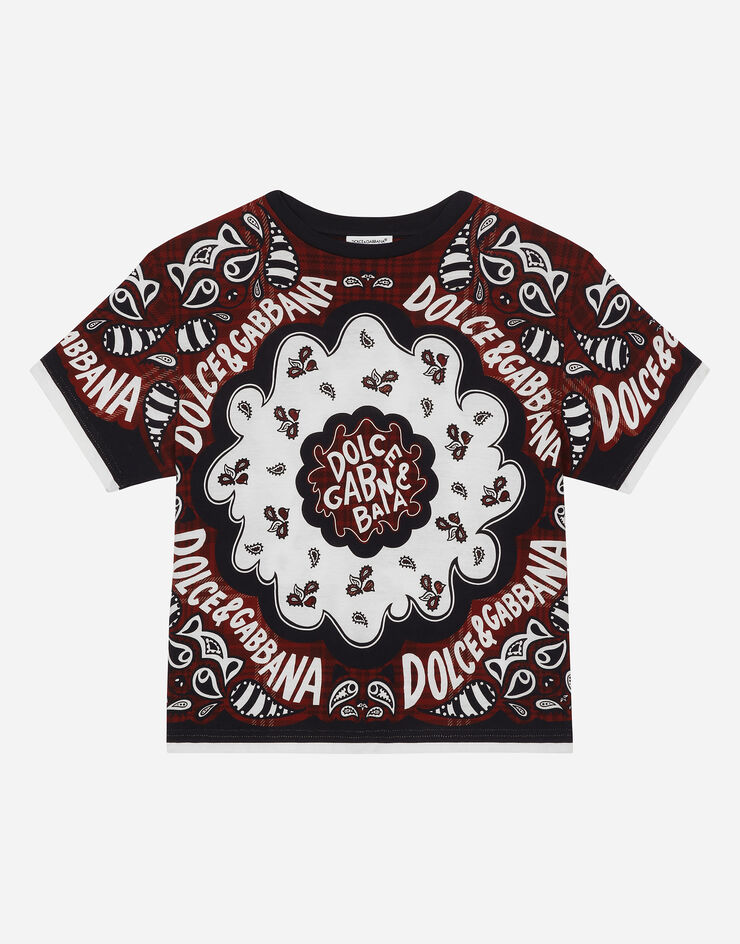 Dolce & Gabbana バンダナプリント ジャージー Tシャツ Print L4JTHVII7CV