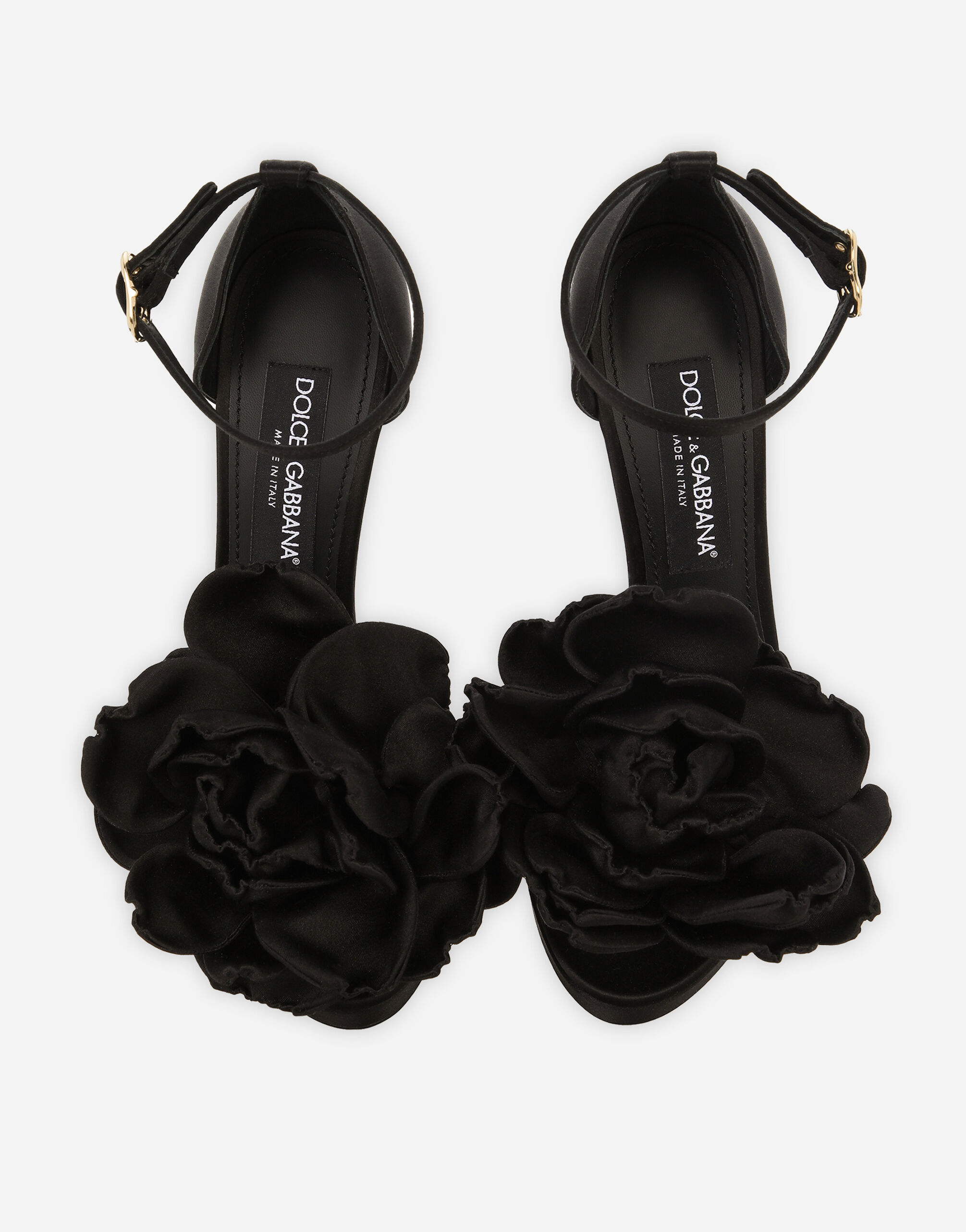 ブラックのウィメンズ Satin platform sandals | Dolce&Gabbana®