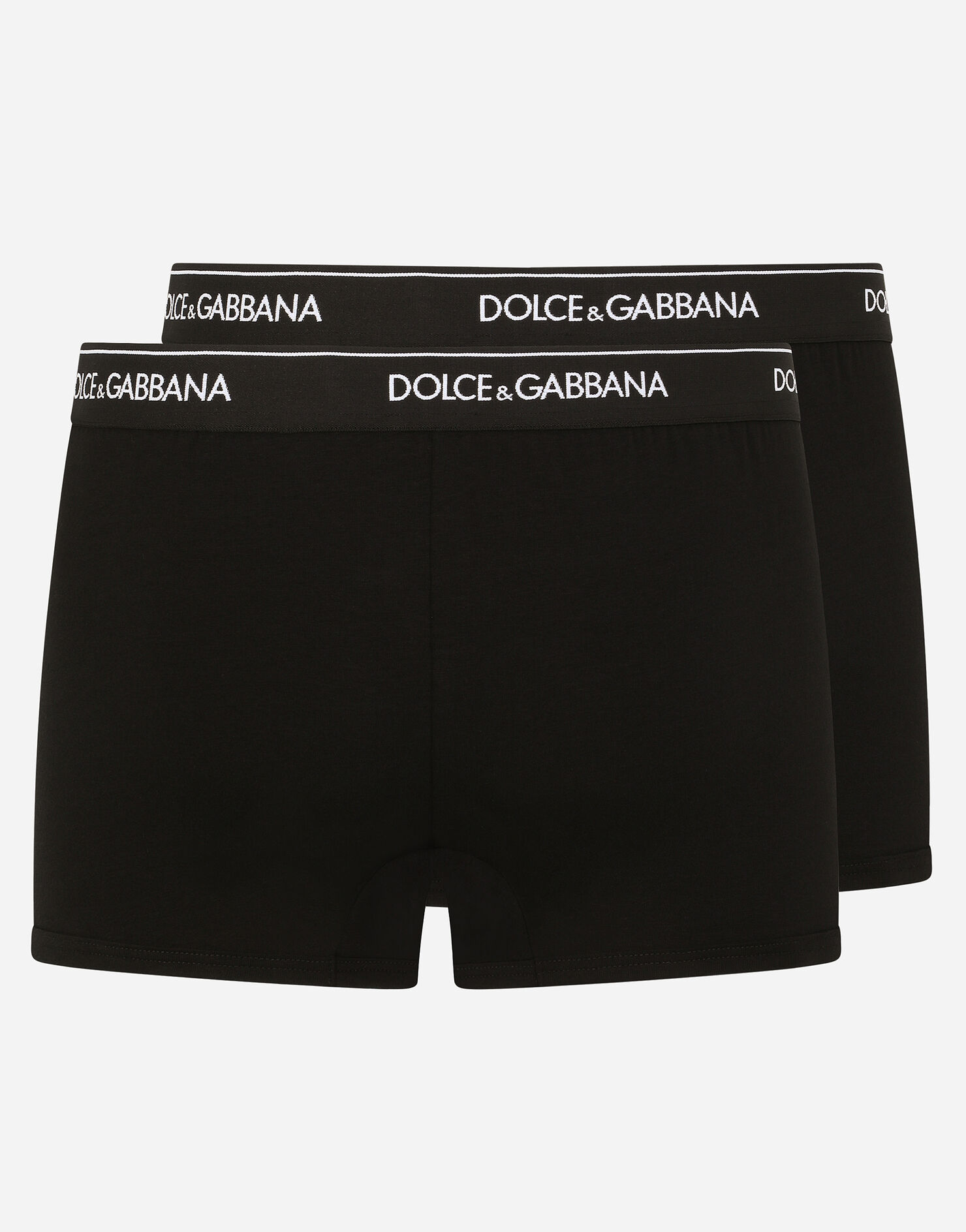 Stretch Cotton Regular Fit Boxers Two Pack In Black Dolceandgabbana® 0496