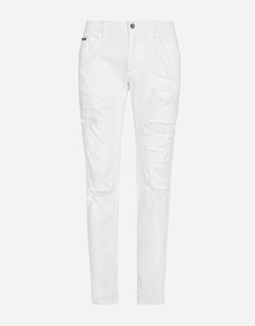 Dolce & Gabbana White skinny stretch jeans White VG6184VN287