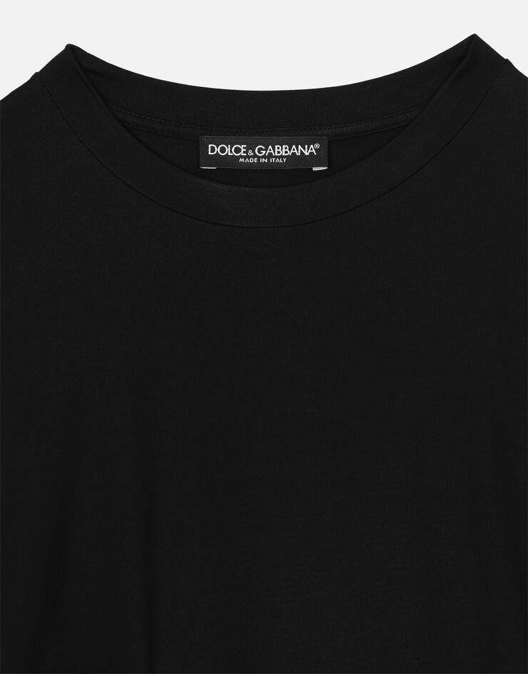 Dolce&Gabbana Camiseta asimétrica con detalle cut-out Negro F8T21TFUGPS