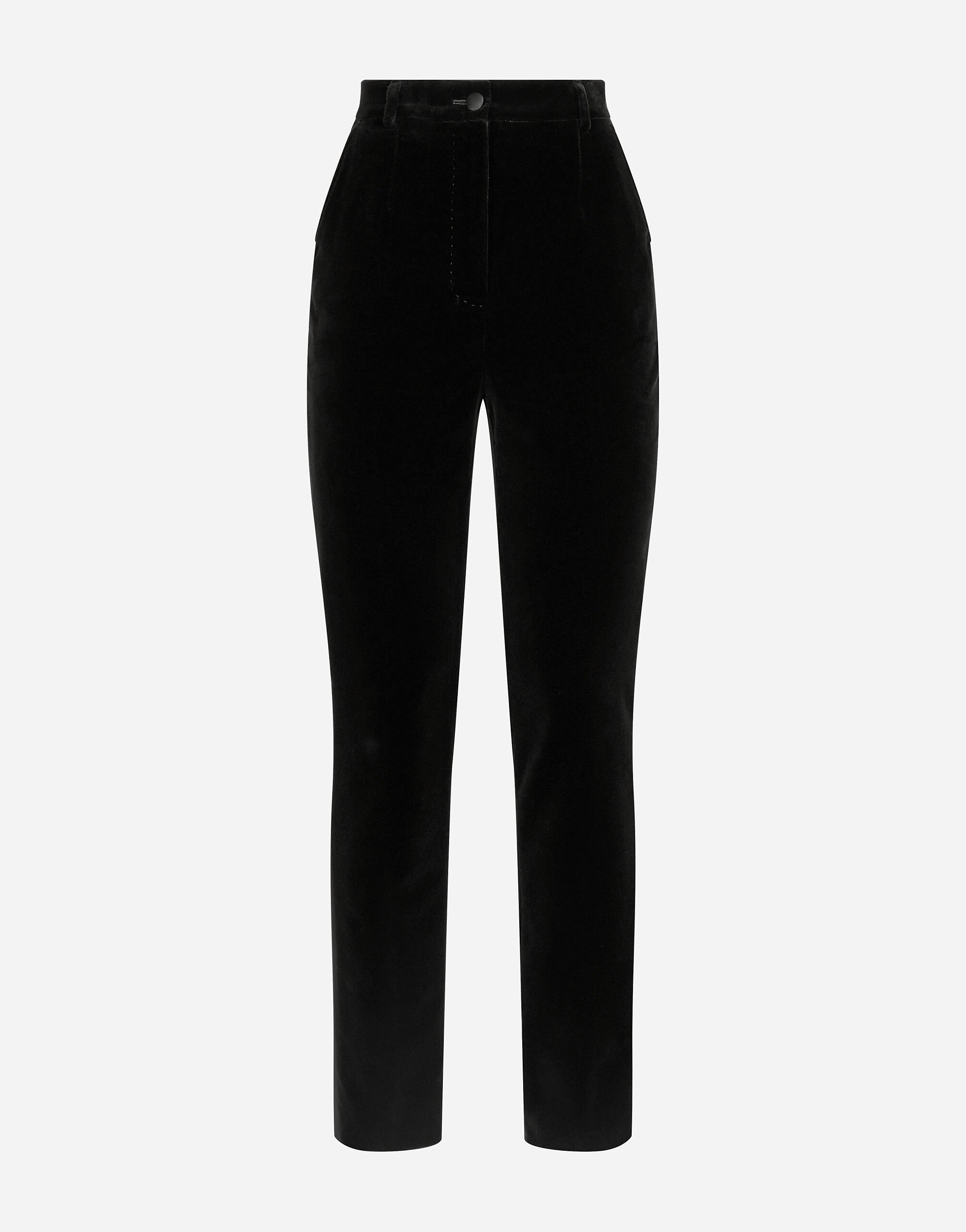 ${brand} Pantalon de smoking style tailleur en velours ${colorDescription} ${masterID}