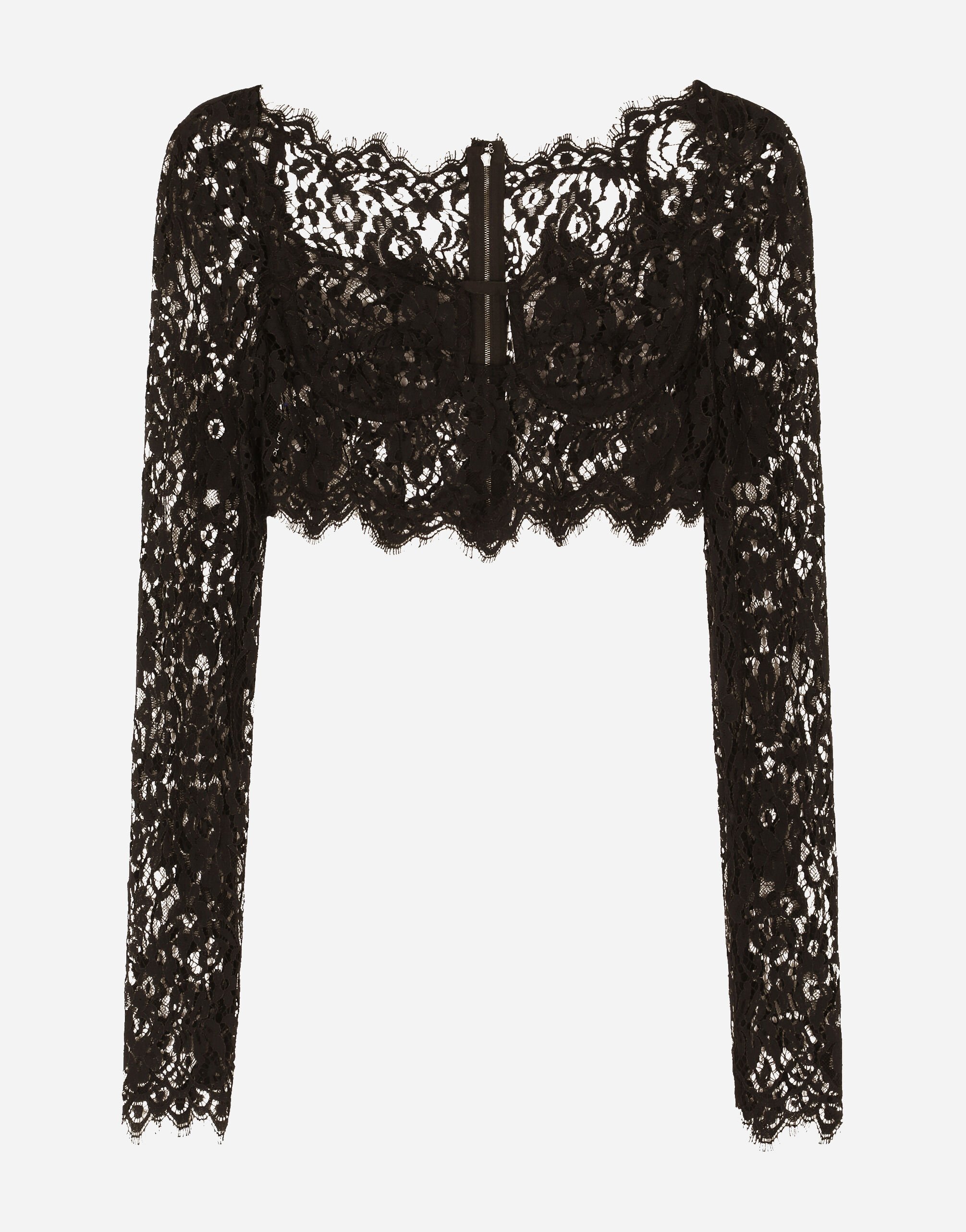 ${brand} Long-sleeved lace corset top ${colorDescription} ${masterID}