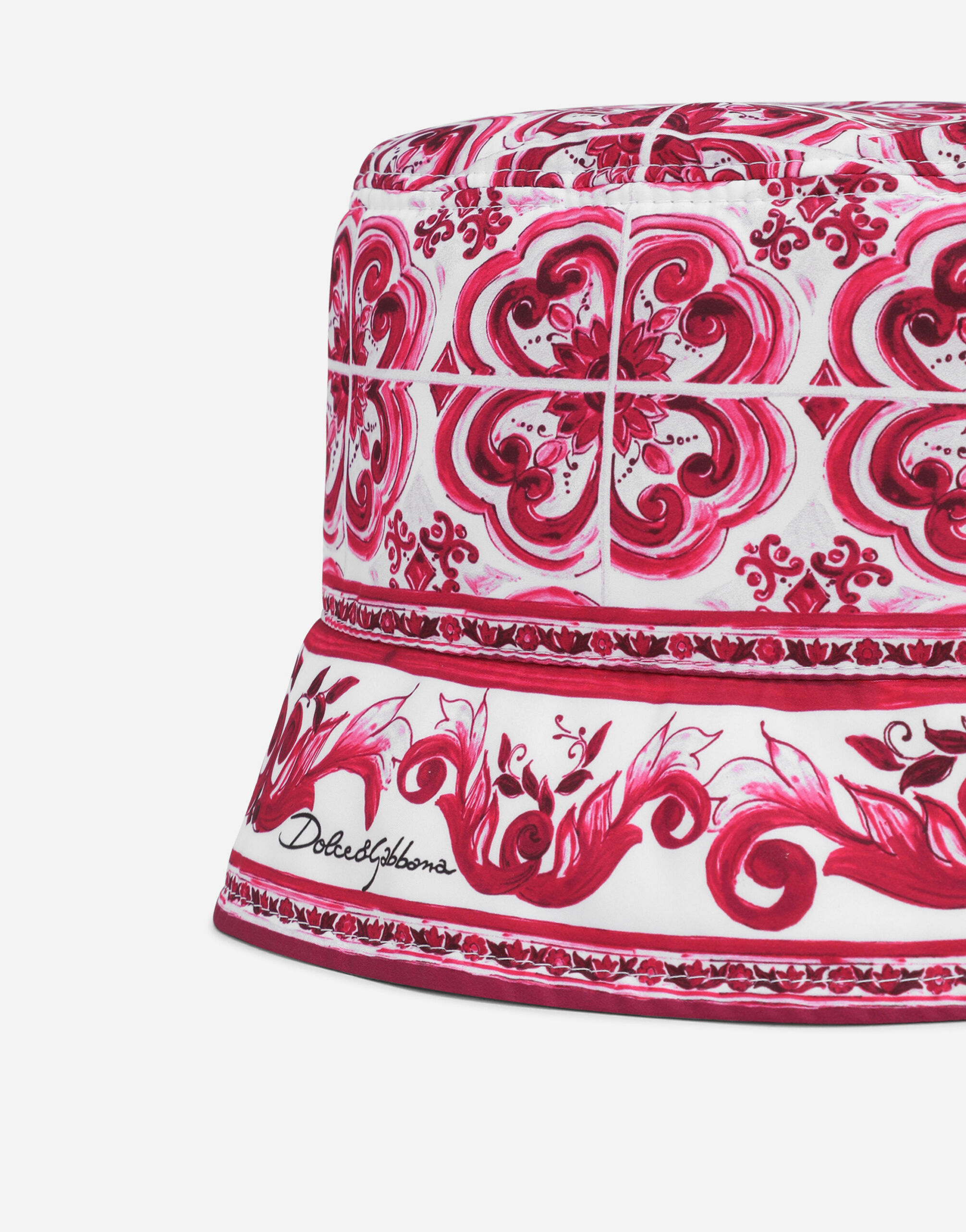 Dolce&Gabbana Bucket hat with Majolica print female Multicolor