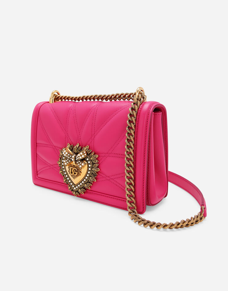 Dolce & Gabbana Medium Devotion bag in quilted nappa leather ピンク BB7158AW437