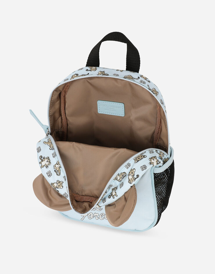 Dolce & Gabbana Sac à dos en nylon avec imprimé logomania Bleu Clair EM0141AU133